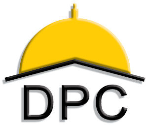 Disability Policy Consortium logo has "DPC" under a yellow capitol dome.