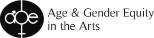 Age & Gender Equity in the Arts logo.